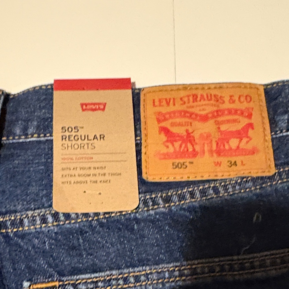 Levi's Men's Dark Blue Jean Shorts - Picture 4 of 4